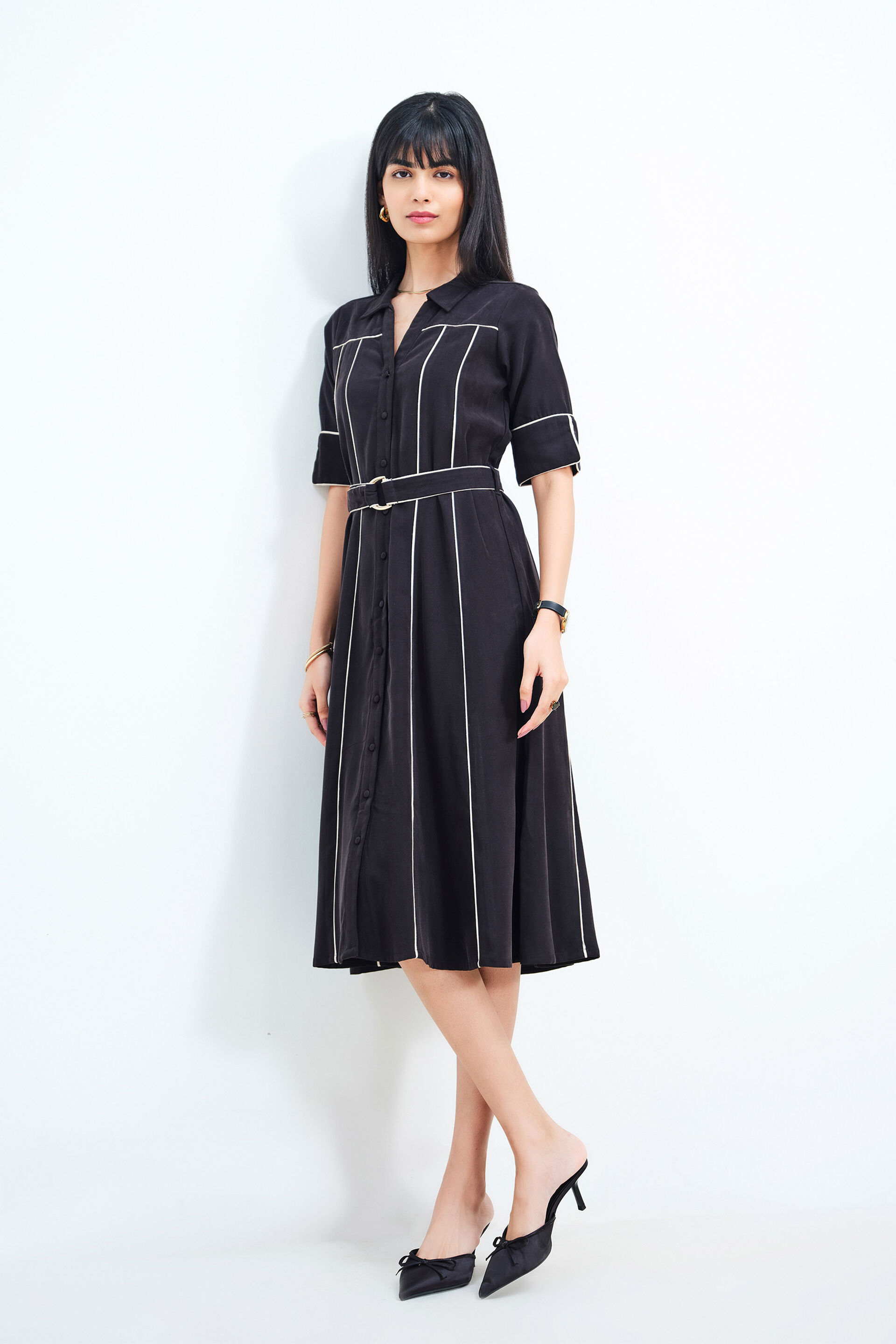 Midnight Edge Dress, Black, image 3