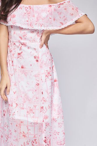 5 - Pink Floral Straight Gown, image 5