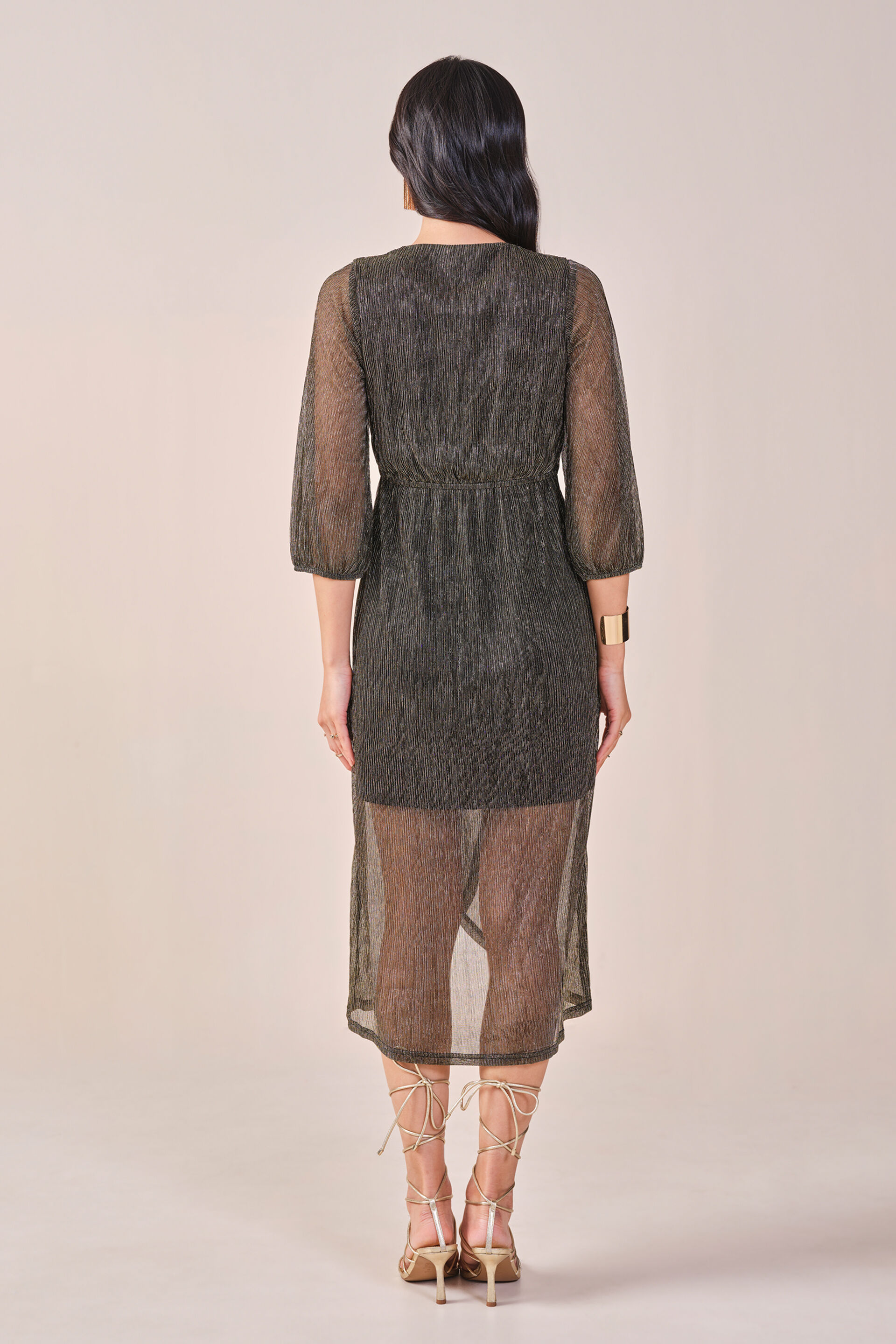 Shine On Dress, Gold, image 7