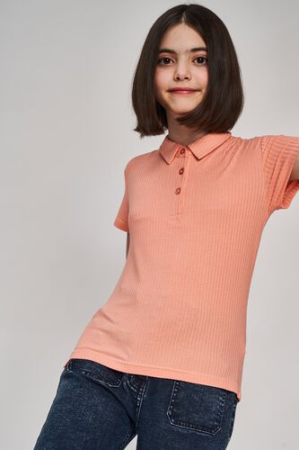 5 - Peach Self Design A-Line Top, image 5
