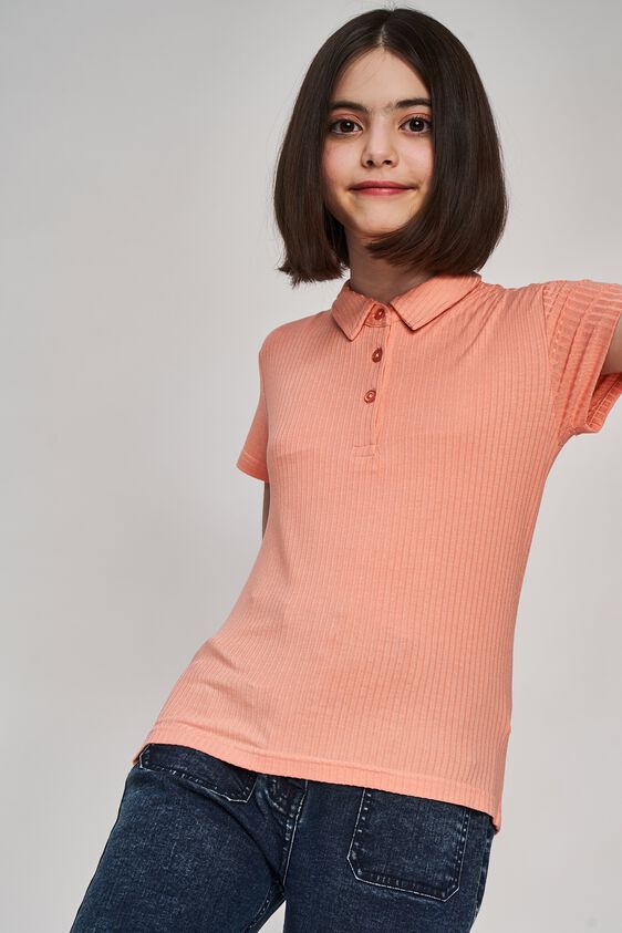5 - Peach Self Design A-Line Top, image 5