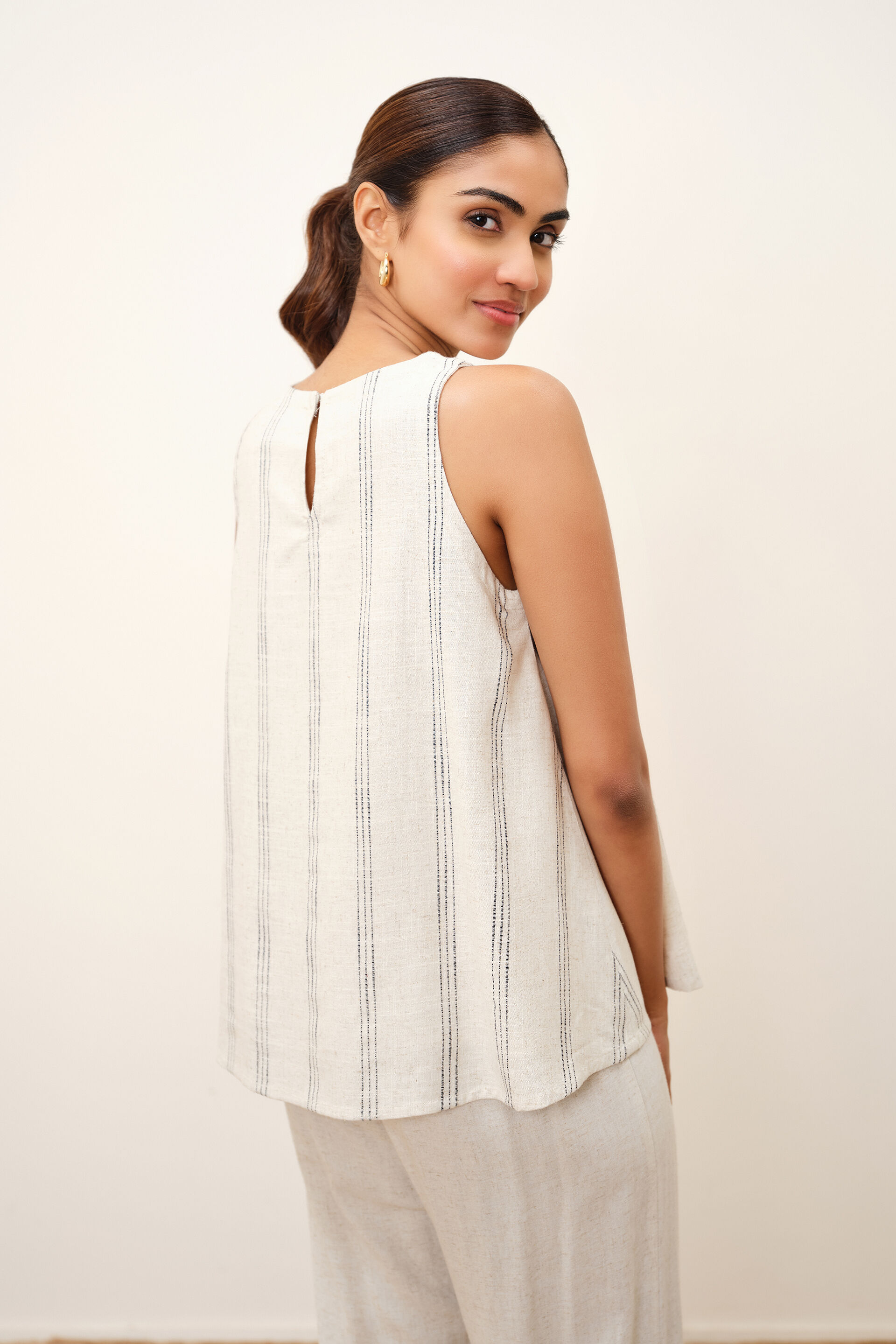 Linette Natural Top, Beige, image 4