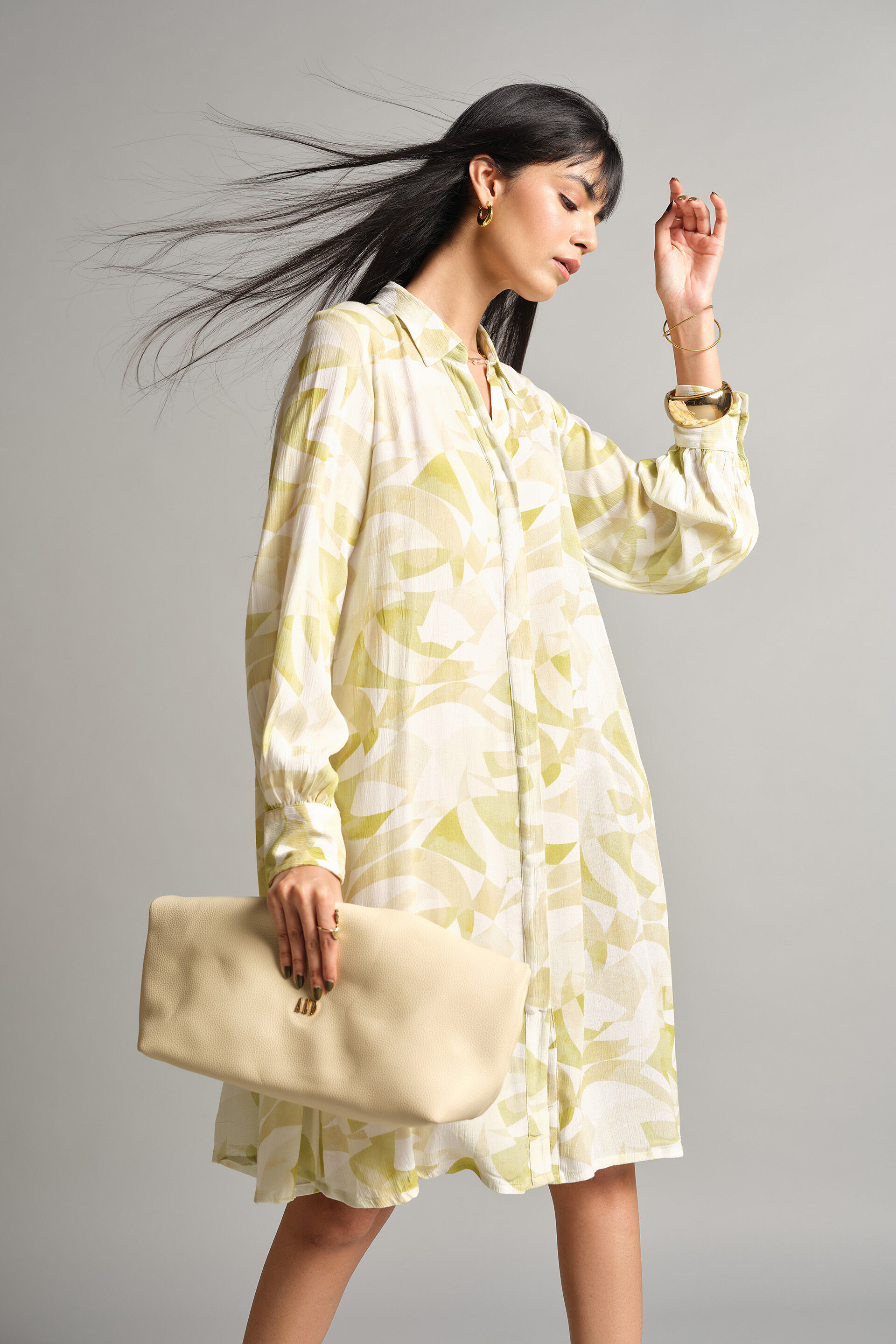 Alanis Dress, Green, image 1