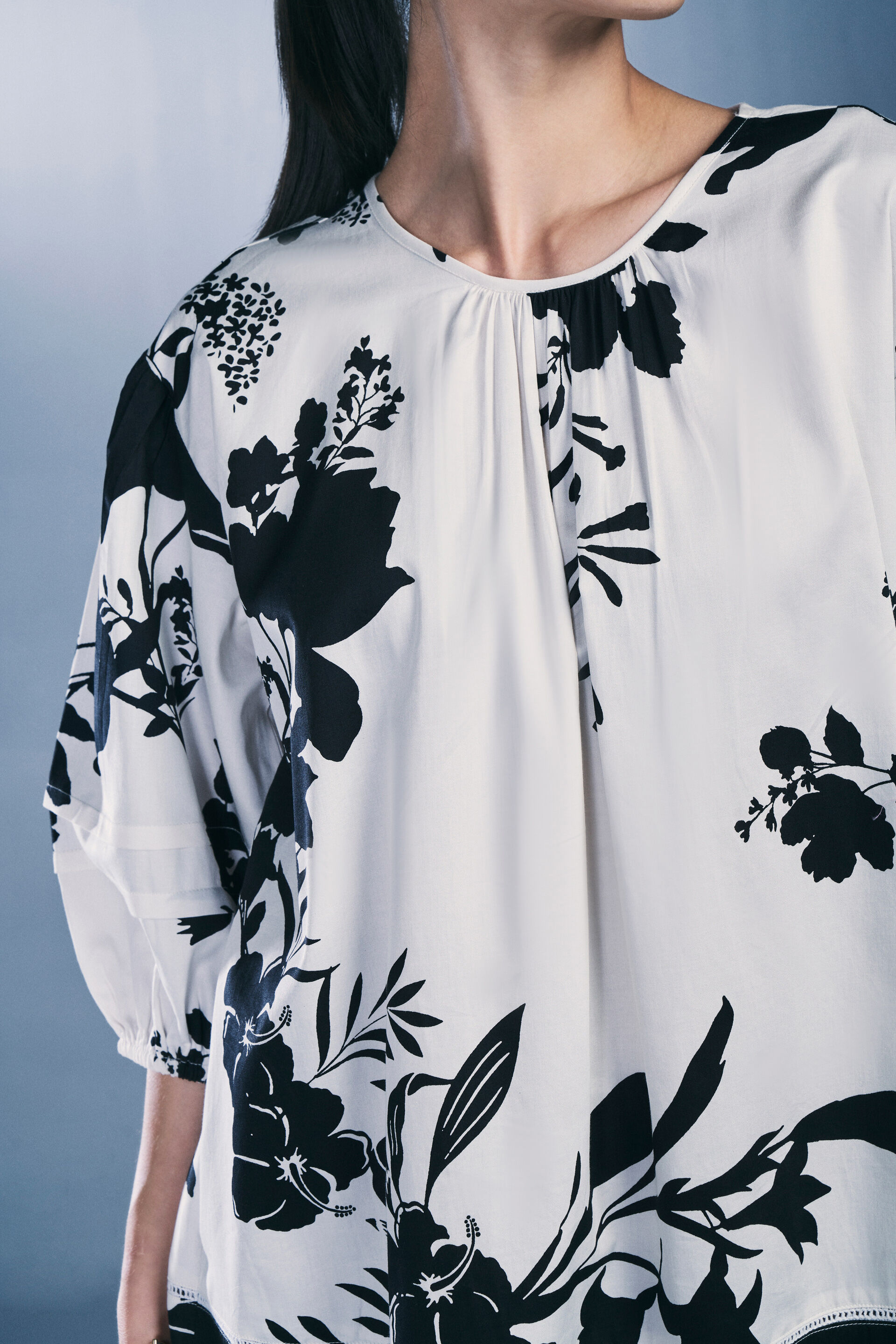 Monochrome Gardenia Dress, White, image 5