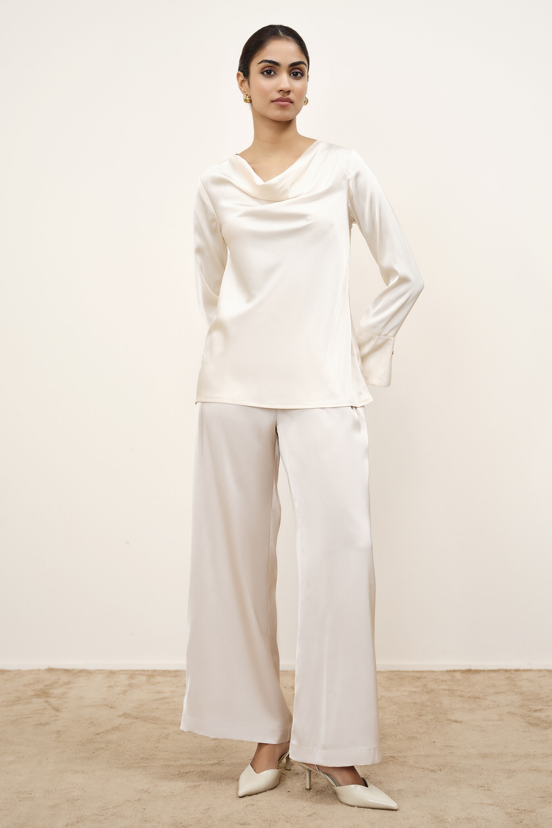 Alvina Cream Top, Cream, image 2