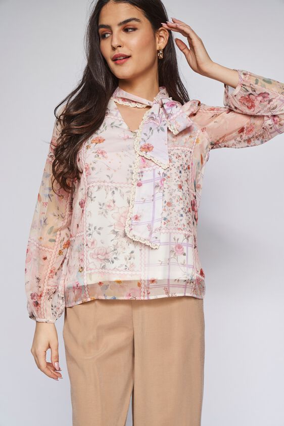 1 - Multi Floral Straight Top, image 1