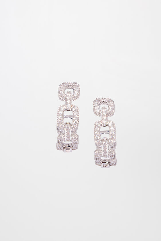 Silver Brass Earring, , image 1