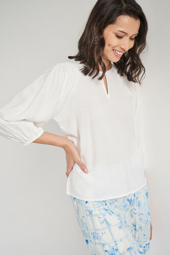White Regular Length Straight Straight Top, White, image 4