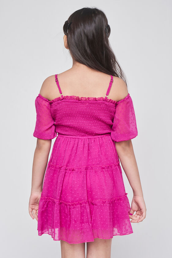 Pink Solid Straight Dress, Pink, image 5