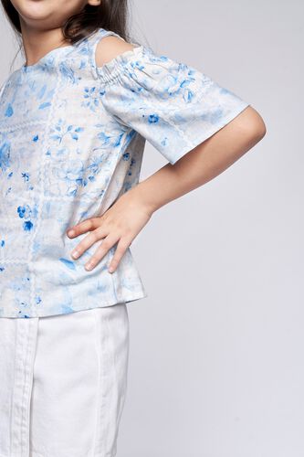 5 - Blue Floral Straight Top, image 5
