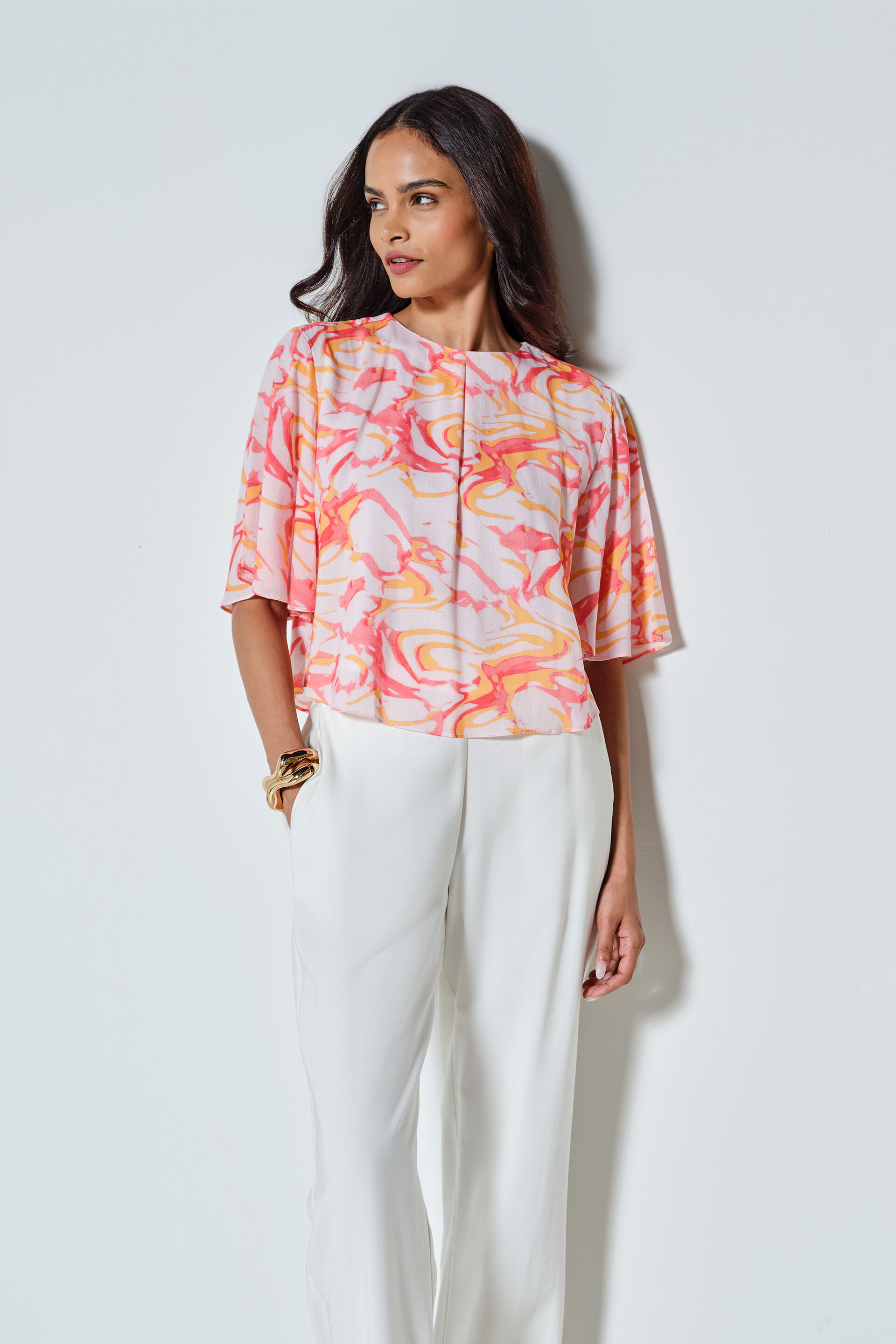 Blanca Top, Orange, image 1