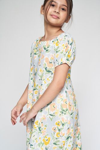 3 - Ecru Floral Fit and Flare Dress, image 3