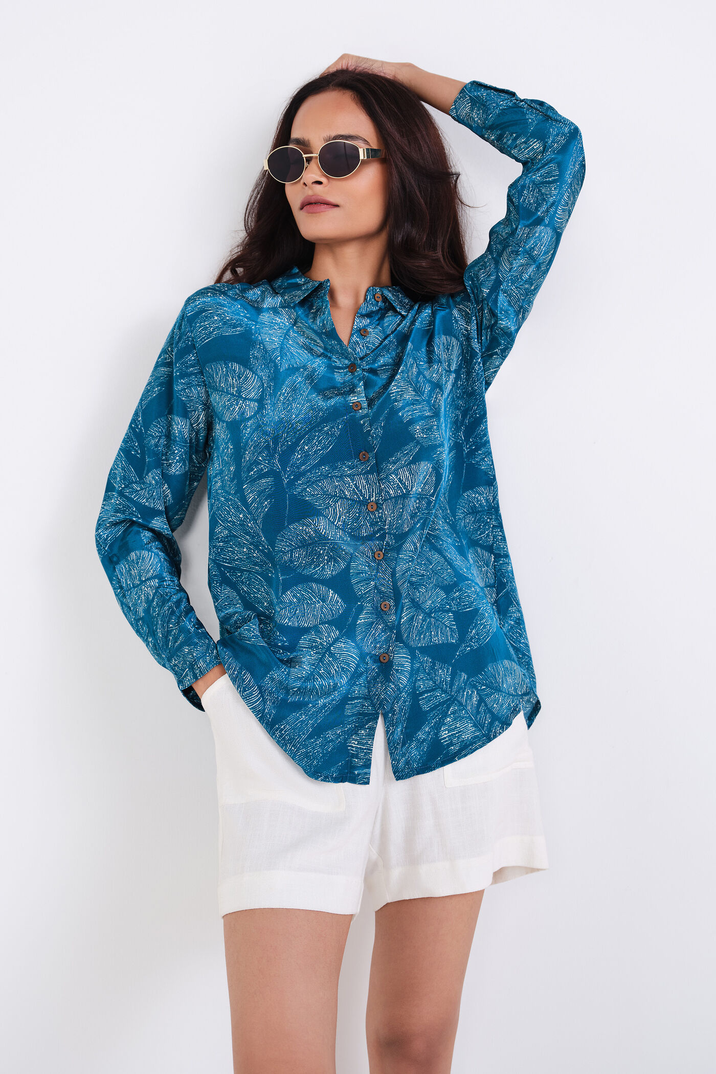 Blue Blooms Shirt