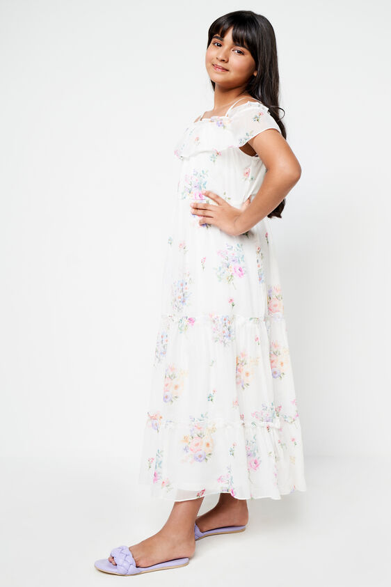 White Dreamy Maxi Gown, White, image 3
