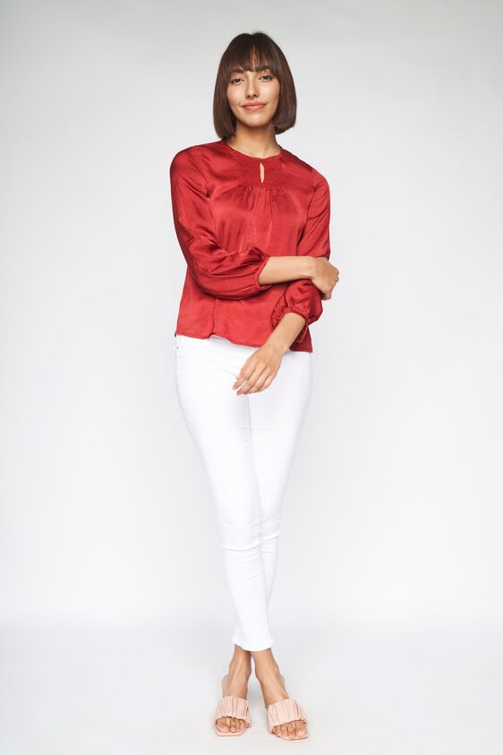 2 - Rust Solid A-Line Top, image 2