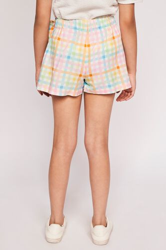 Pink & Orange Checks Straight Skirt, Pink, image 4