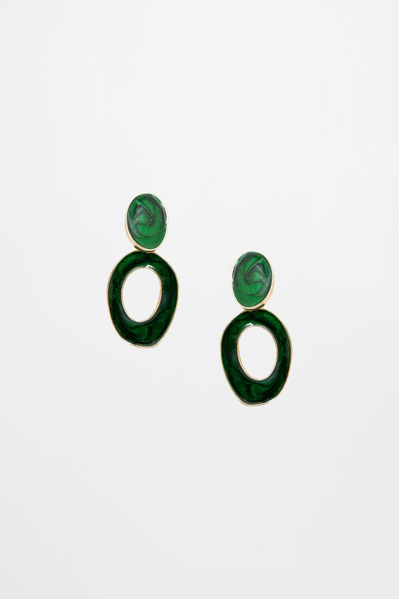 Green Brass Earring, , image 1