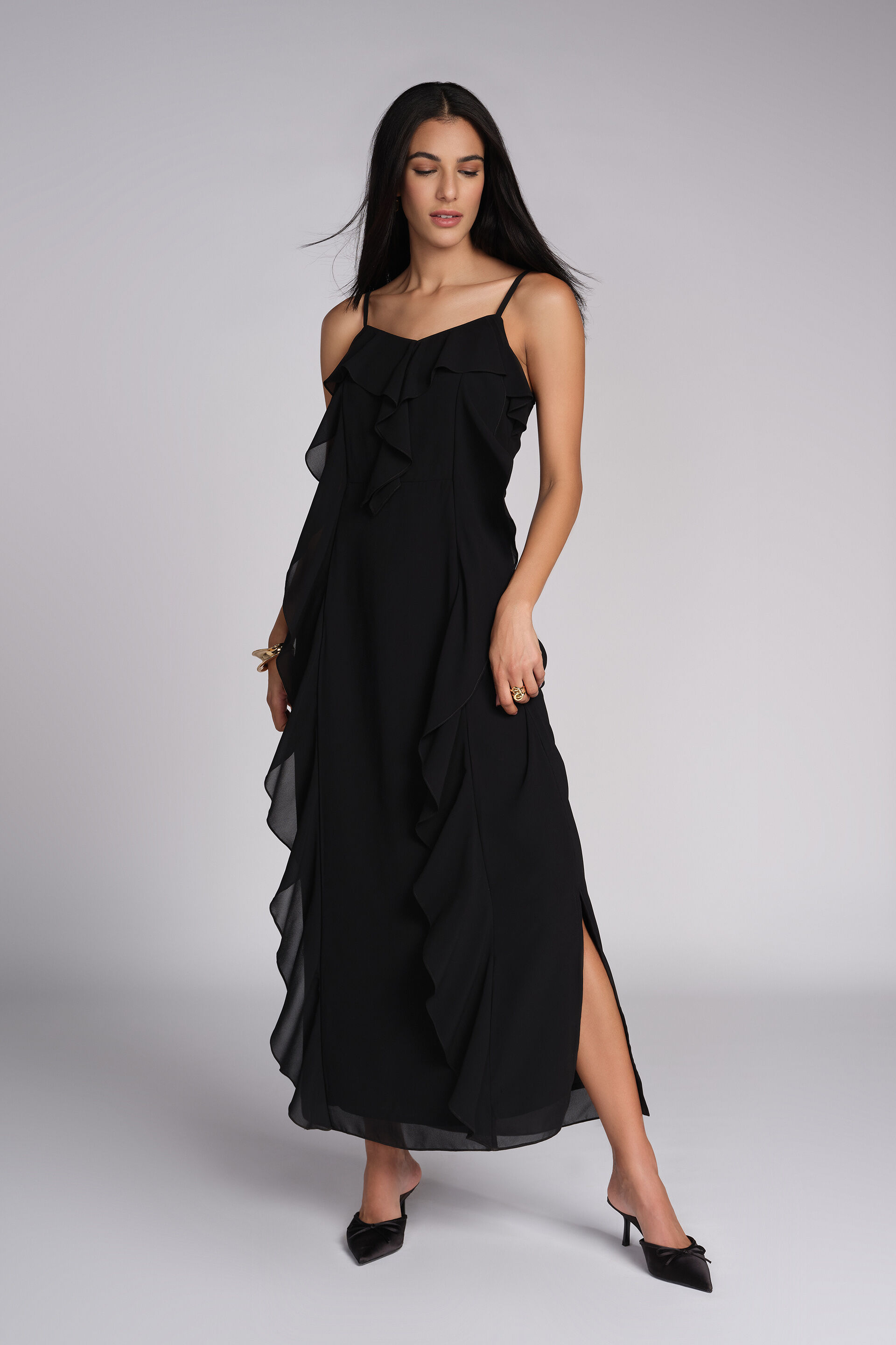 Night-at-Moor Black Dress, Black, image 2