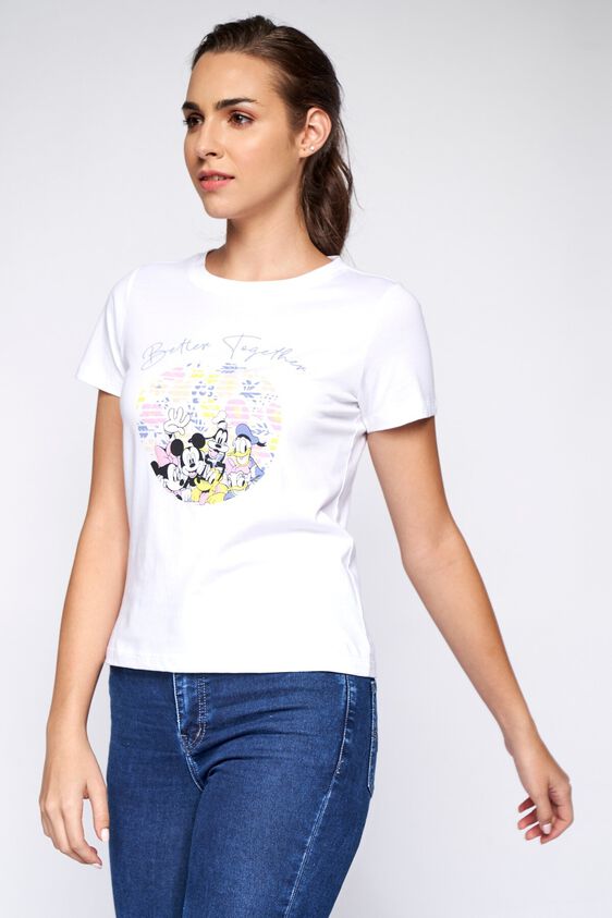 4 - White Graphic Straight Top, image 4
