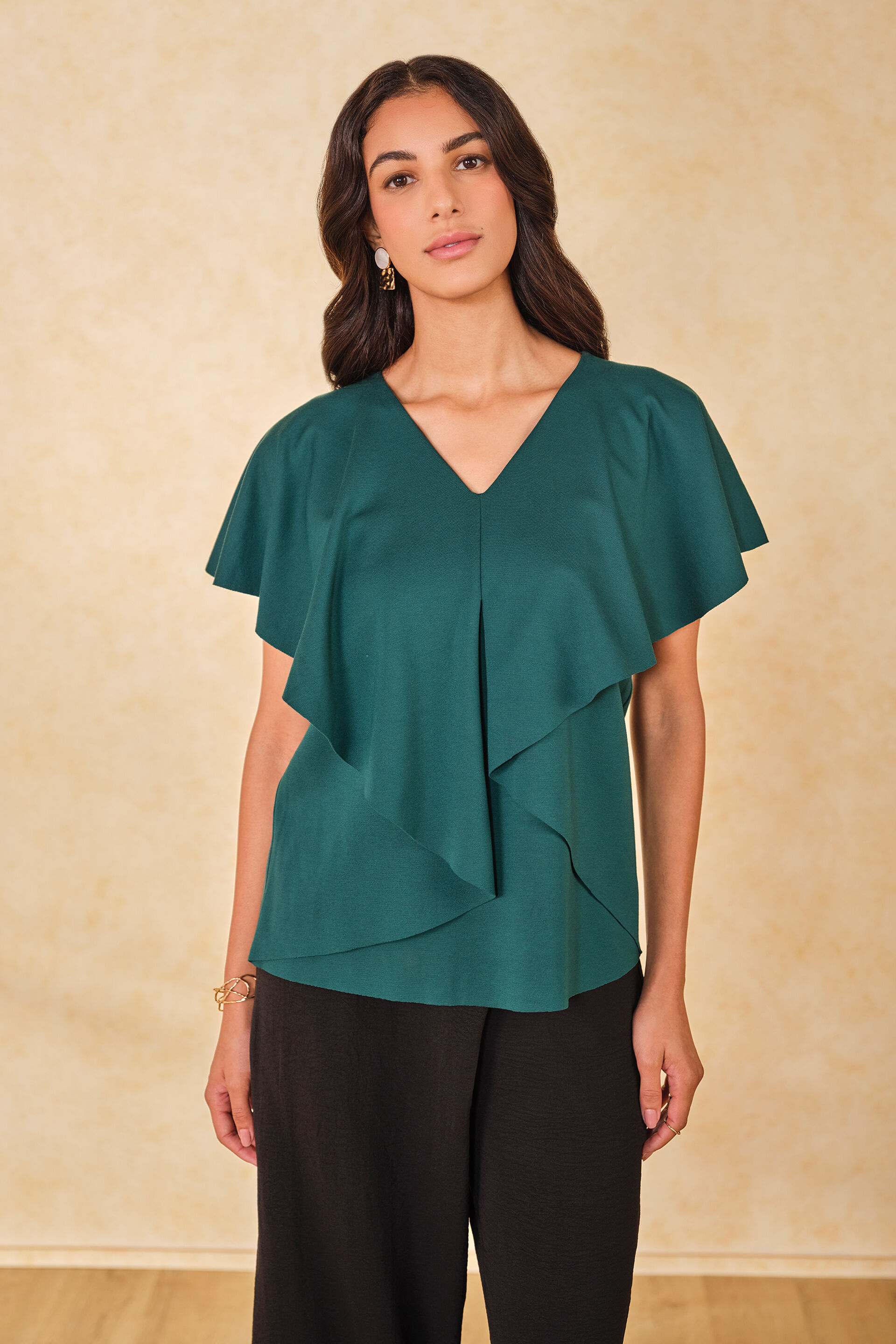 Forest Flutter Top, Green, image 1
