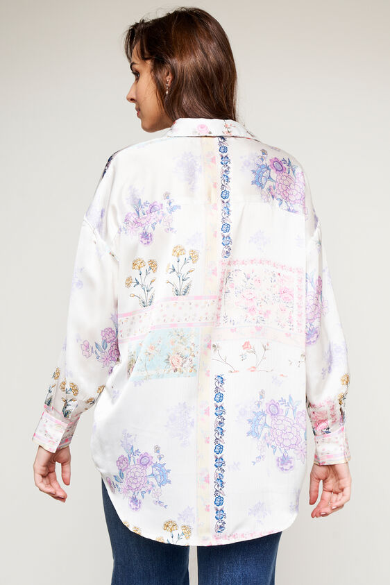 Multi Color Floral Shirt Style Top, Multi Color, image 4