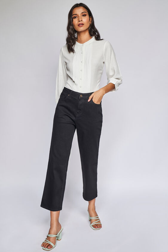 Black Solid Straight Bottom, Black, image 1
