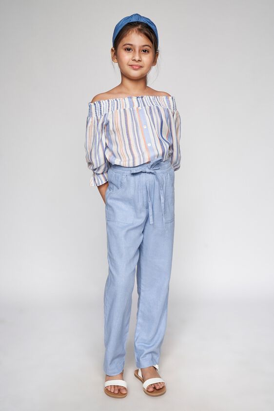 6 - White/Blue Stripes Straight Top, image 6