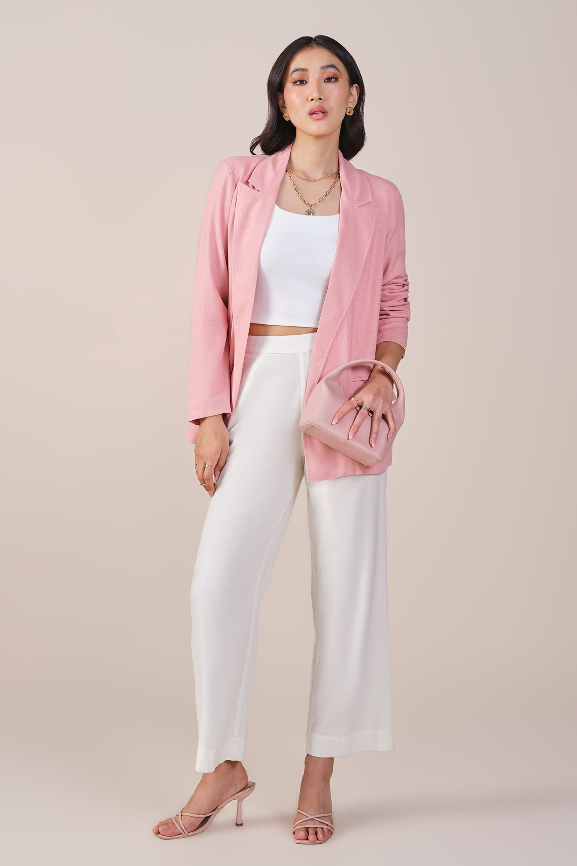 Modernist Blazer, Peach, image 2