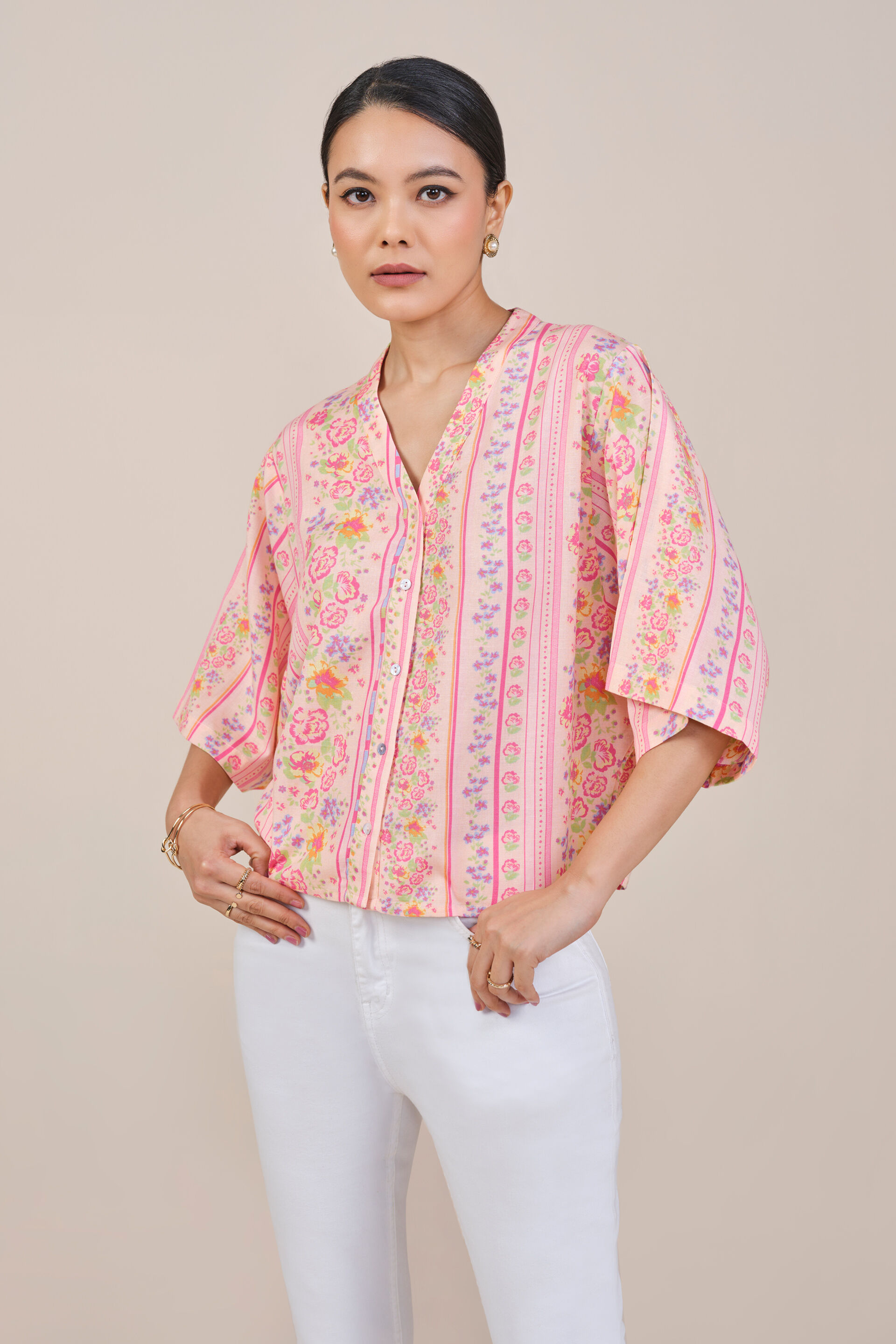 Peachy Vibes Top, Peach, image 1