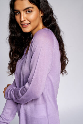 Light Pink Solid Straight Top, Lilac, image 1