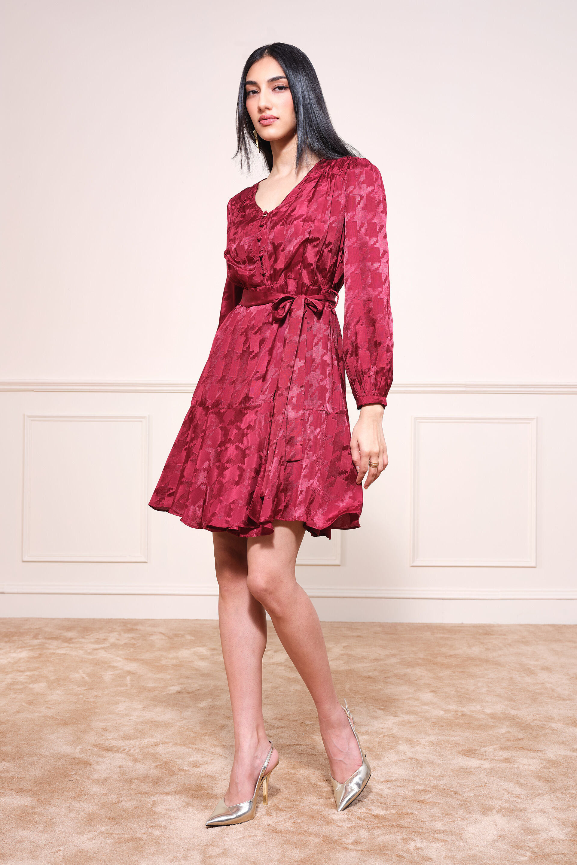 Summer Sorbet Dress, Maroon, image 3