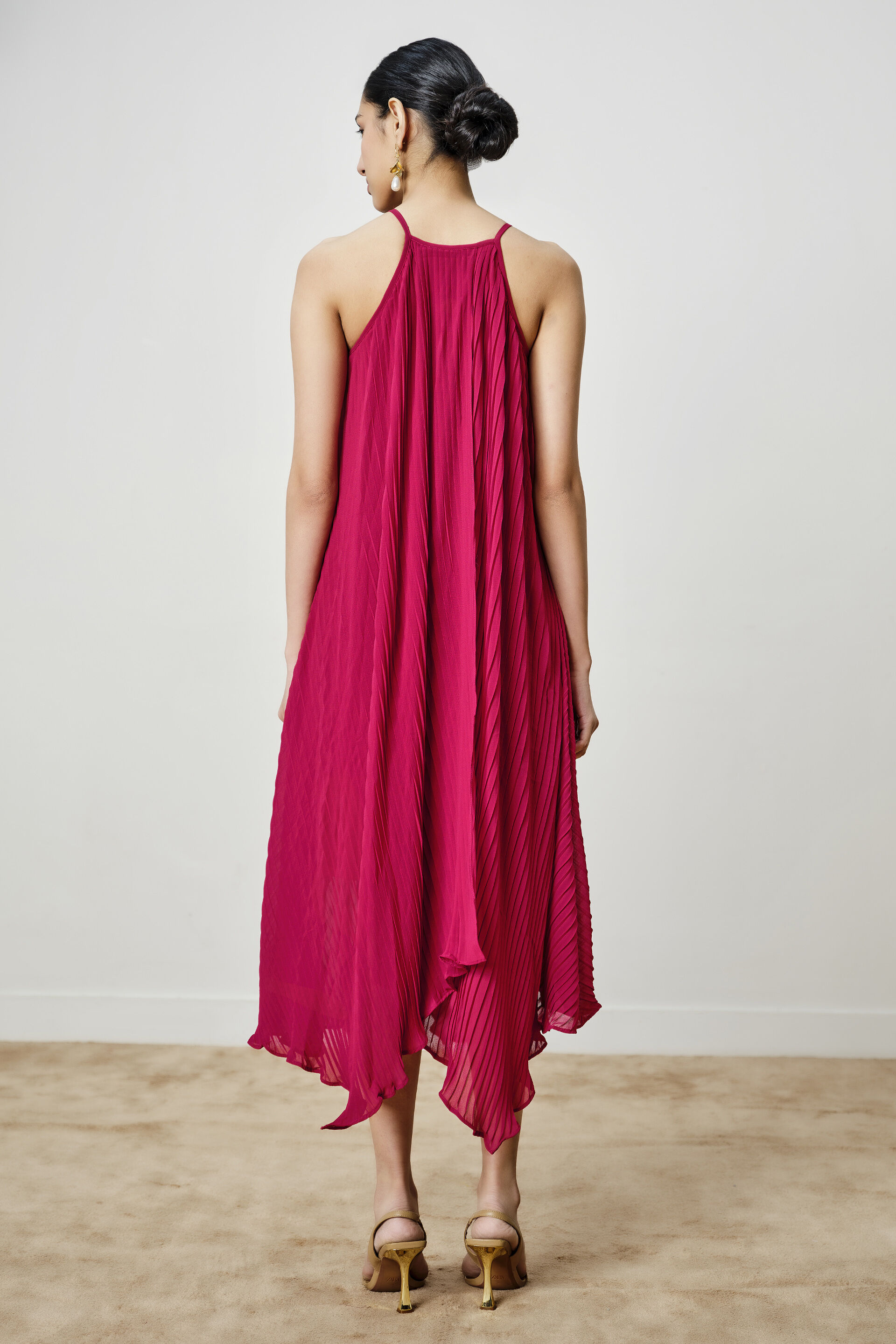 Garnet Hour Asymmetric Dress, Wine, image 7