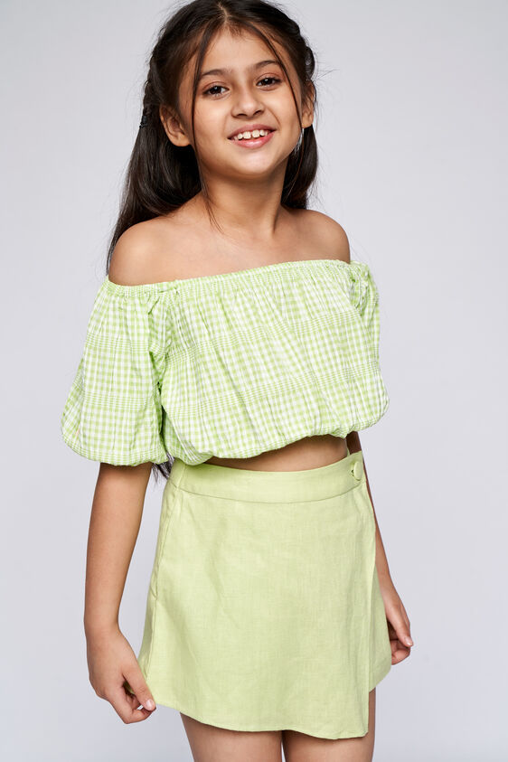 4 - Lime Green Checks Straight Top, image 4