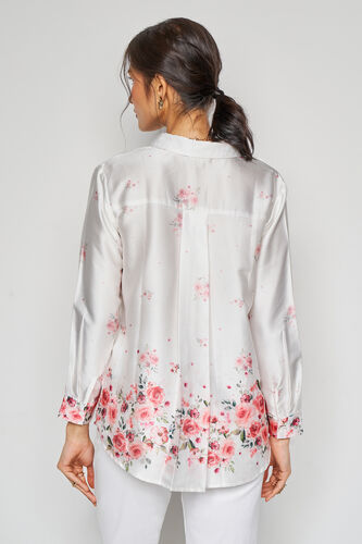 Floral Kaleidoscope Top, White, image 5