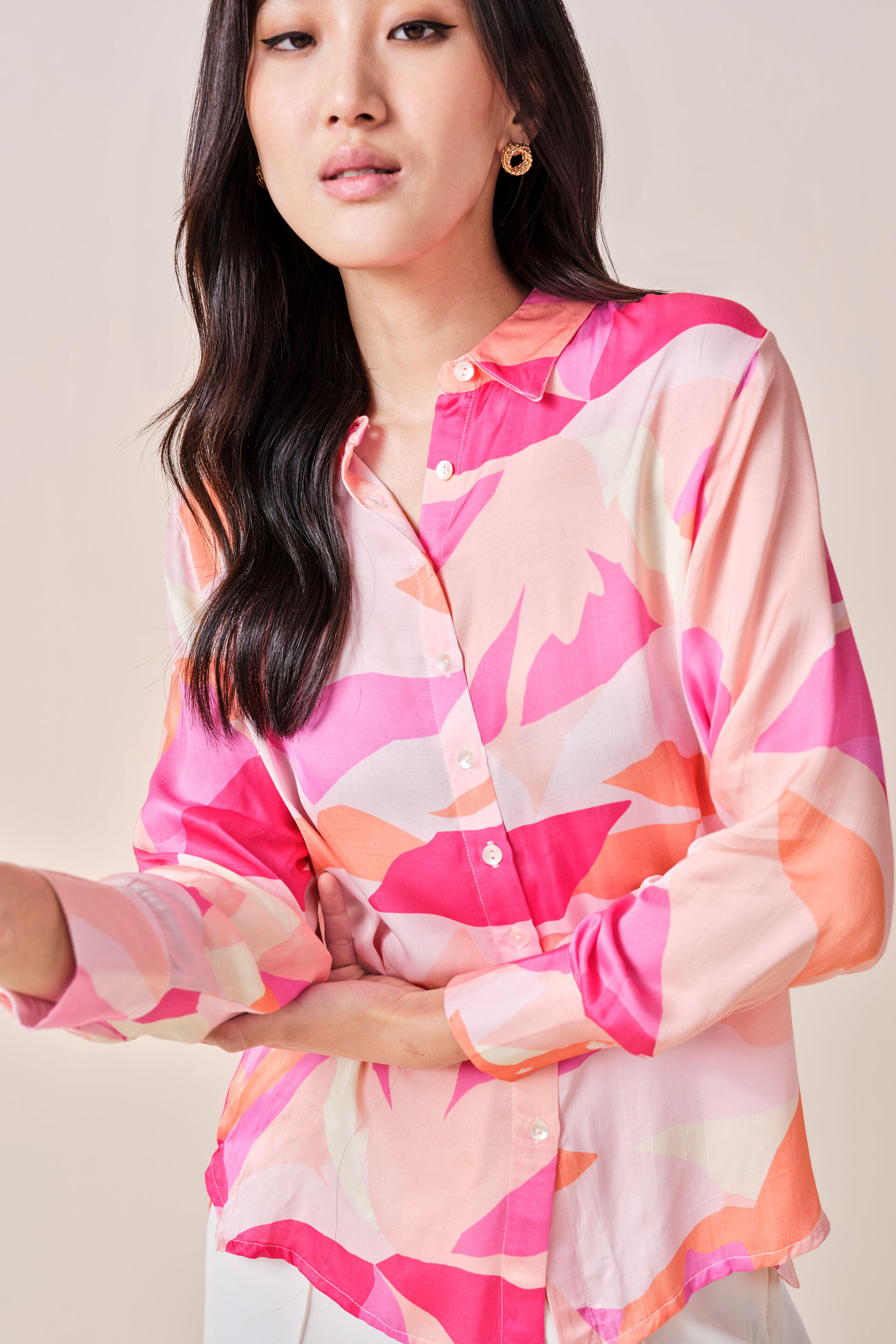 Terraza Viscose Shirt, Pink, image 6