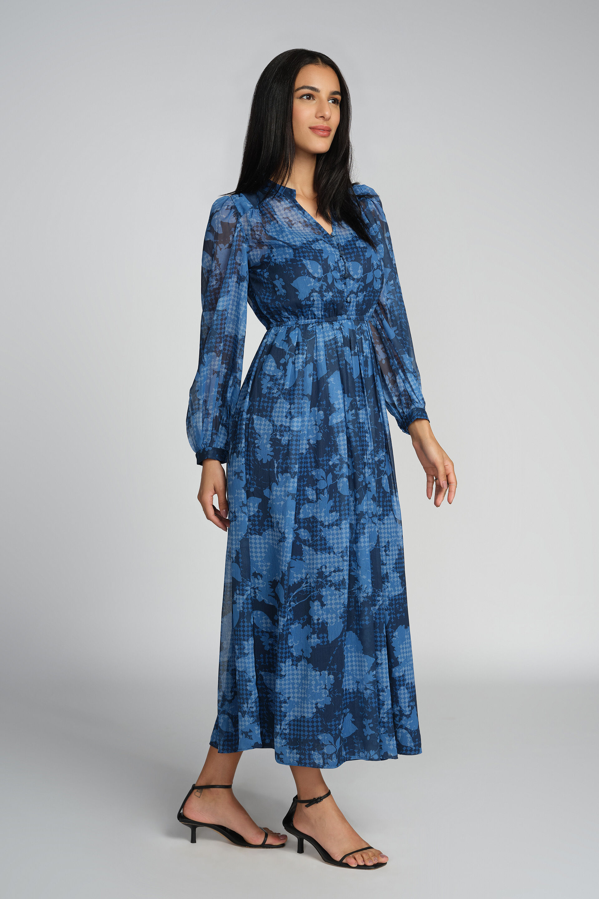 Delilah Maxi Dress, Blue, image 3