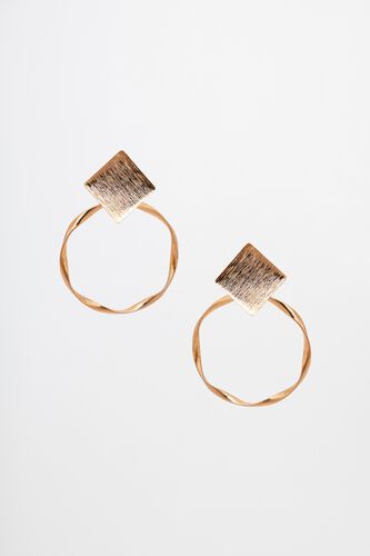 Gold Drop Earrings, , image 1