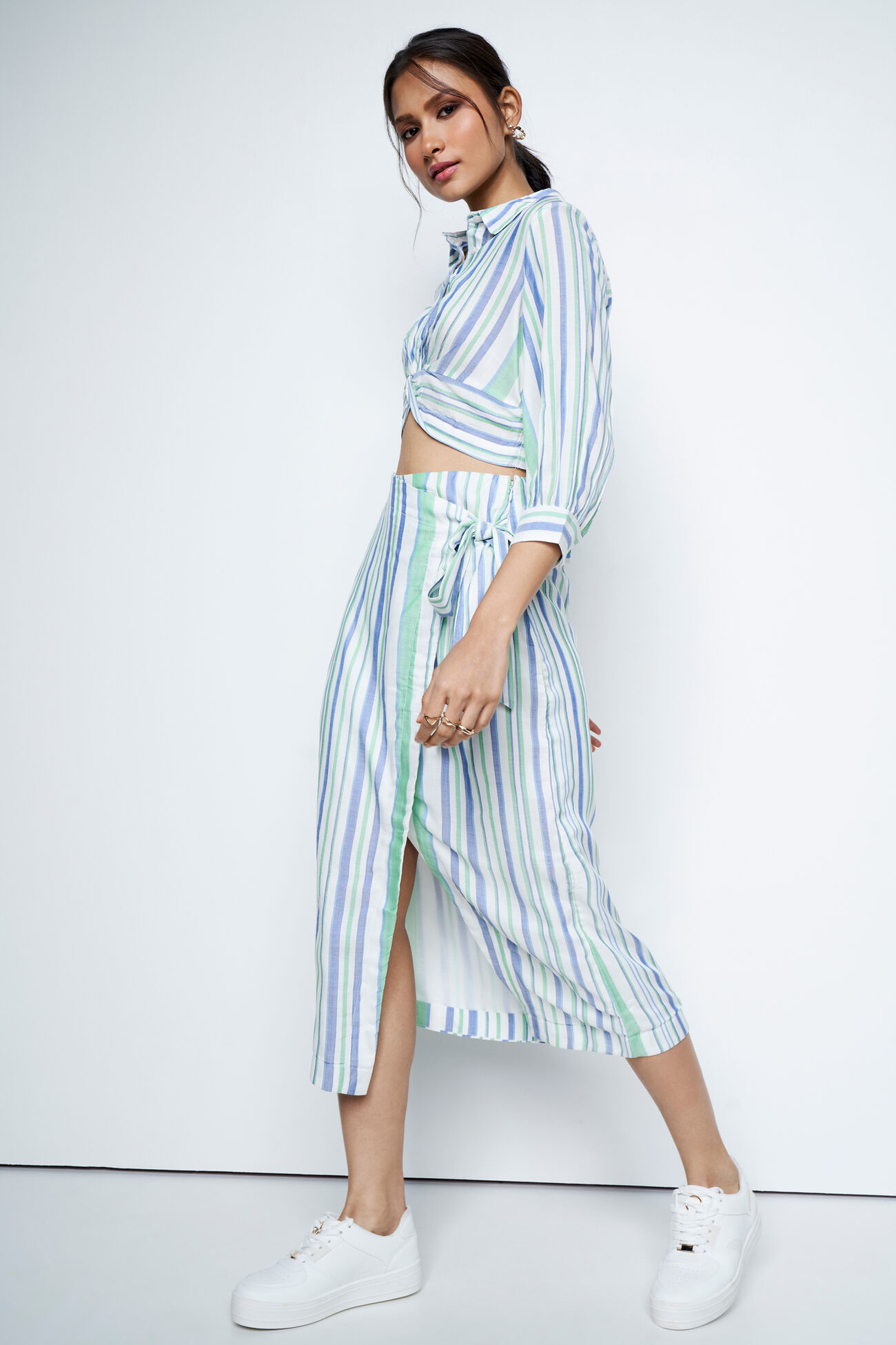 Stripe Express Skirt Set, Multi Color, image 2