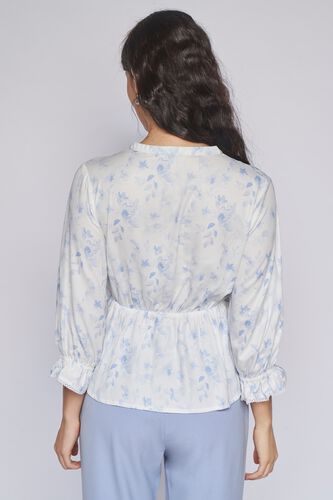 5 - Blue Floral Curved Top, image 6