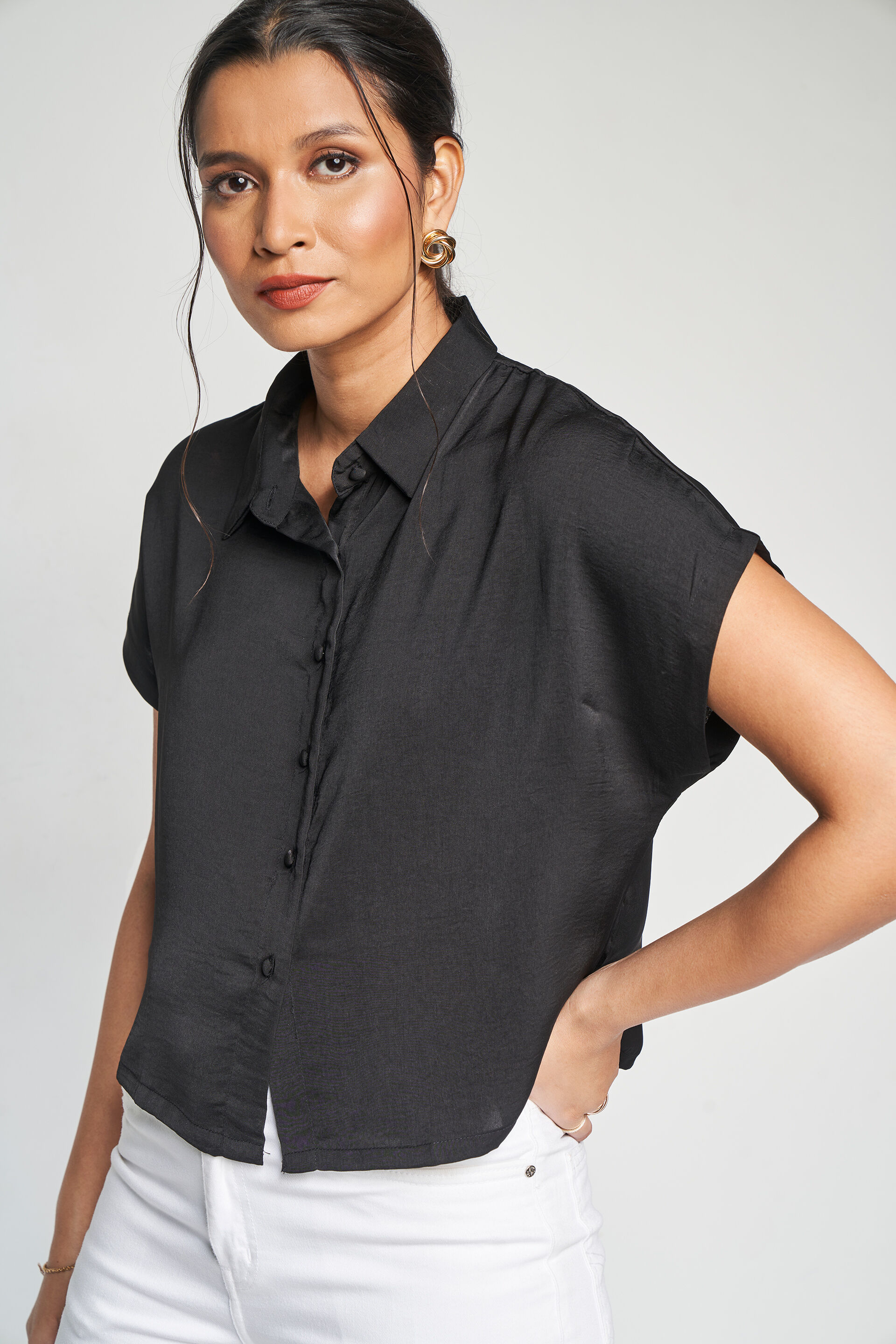 Midnight Sheen Top, Black, image 4