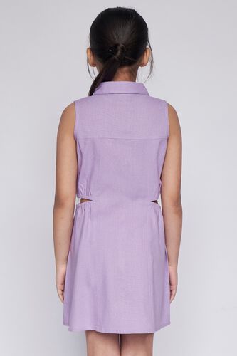 4 - Lilac Solid Straight Dress, image 4