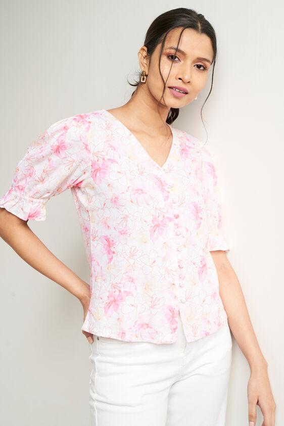 Multi Color Floral Straight Top, Multi Color, image 4