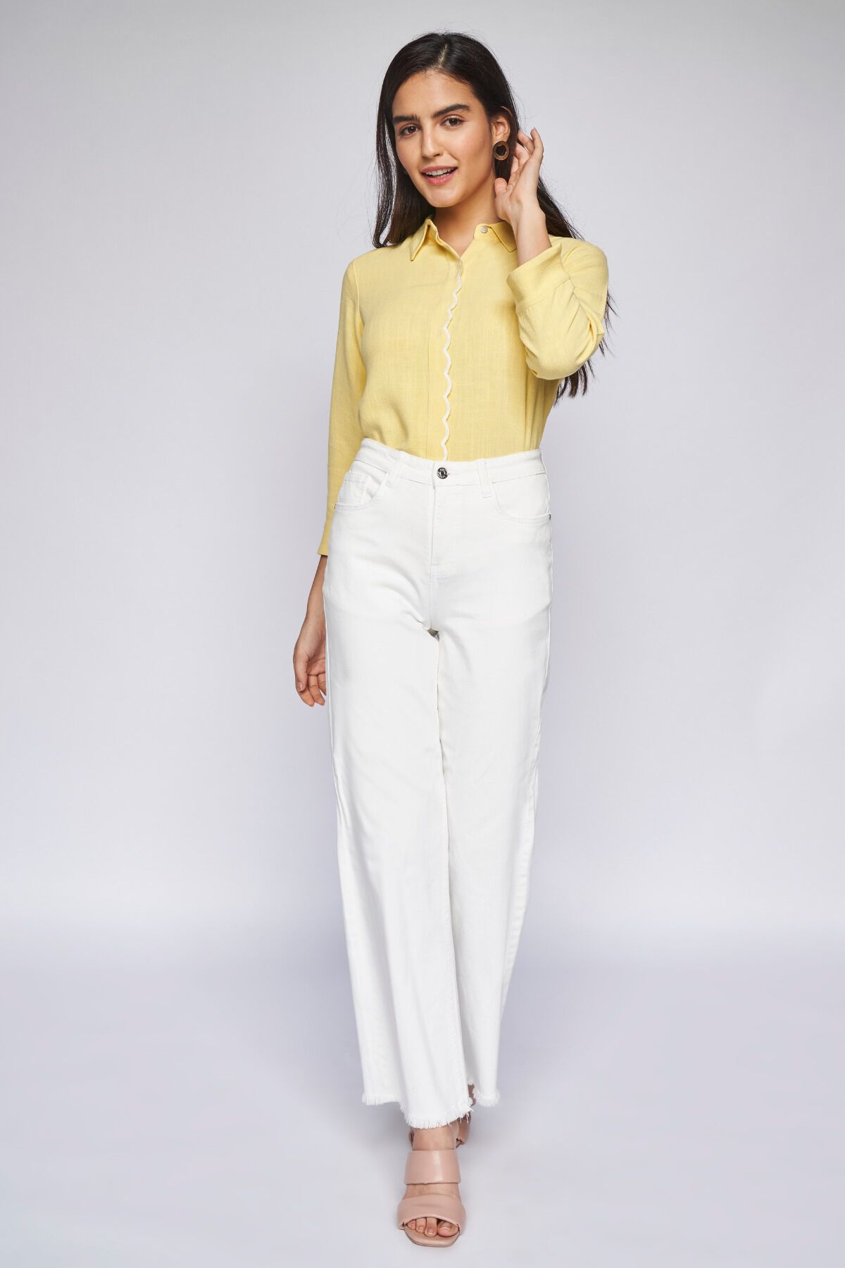 3 - Yellow Solid Straight Top, image 3