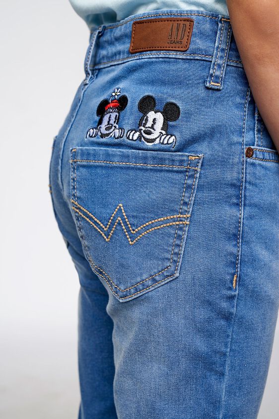 5 - Medium Blue Graphic Straight Bottoms, image 5