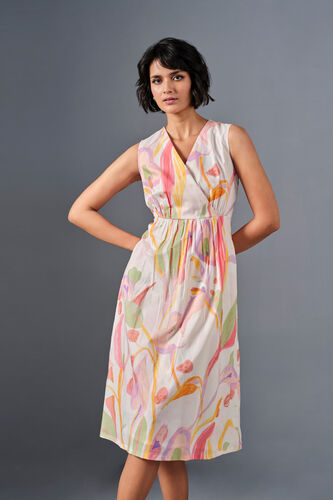 Pastel Swirls Cotton Dress, Multi Color, image 5