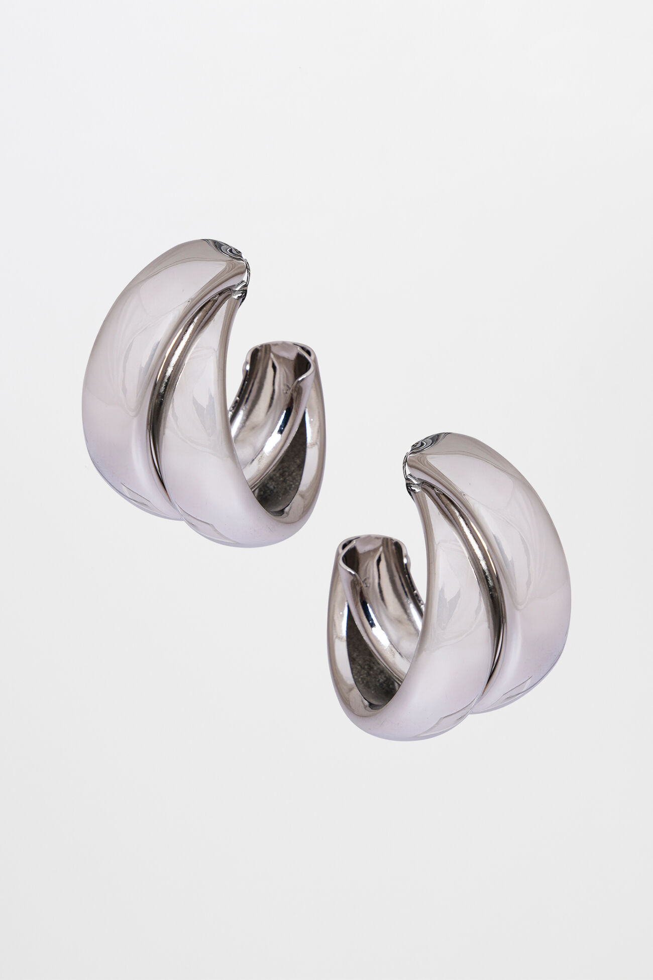Silver Brass Earring, , image 2