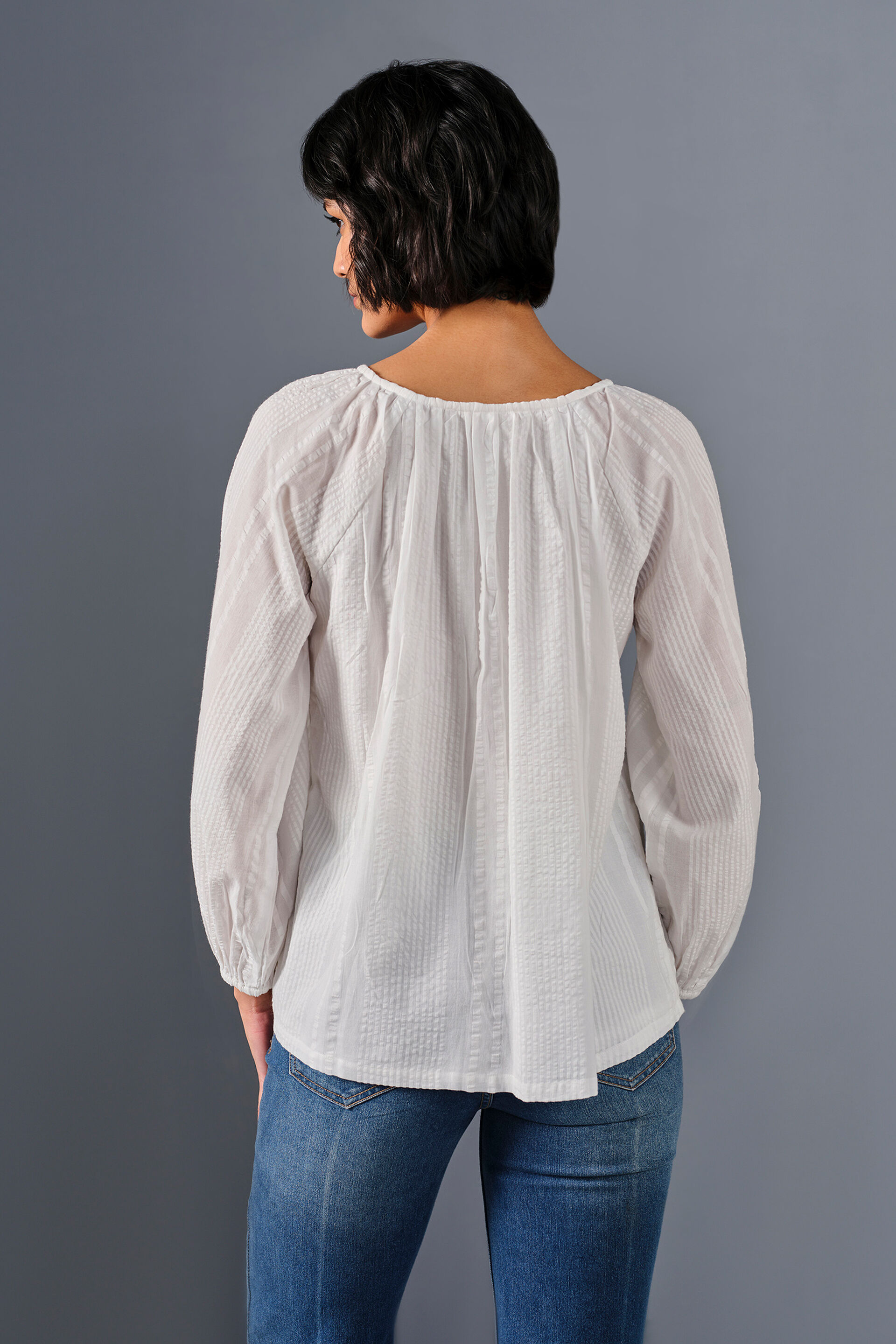 Breezy Day Cotton Top, White, image 6