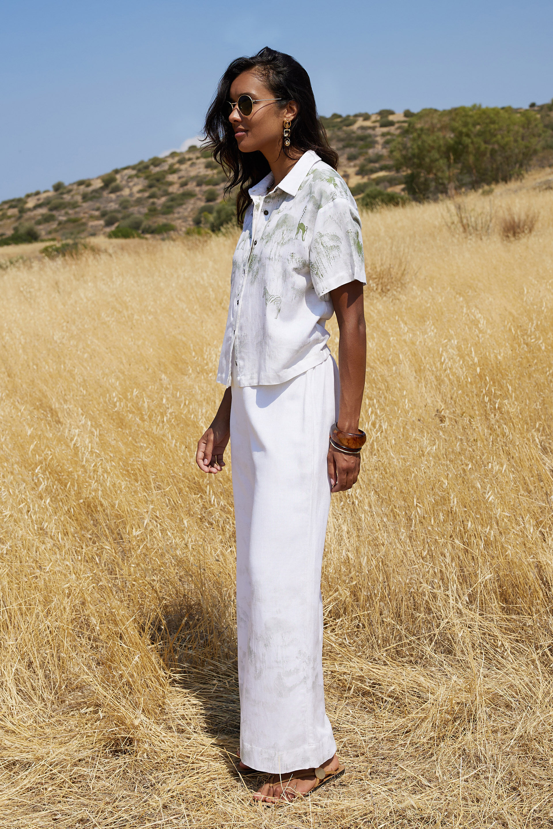 Jane Printed Co-ord Set, Green, image 2