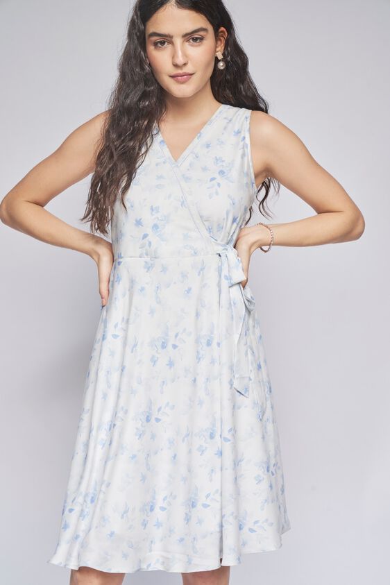3 - Blue Floral Curved Dress, image 4