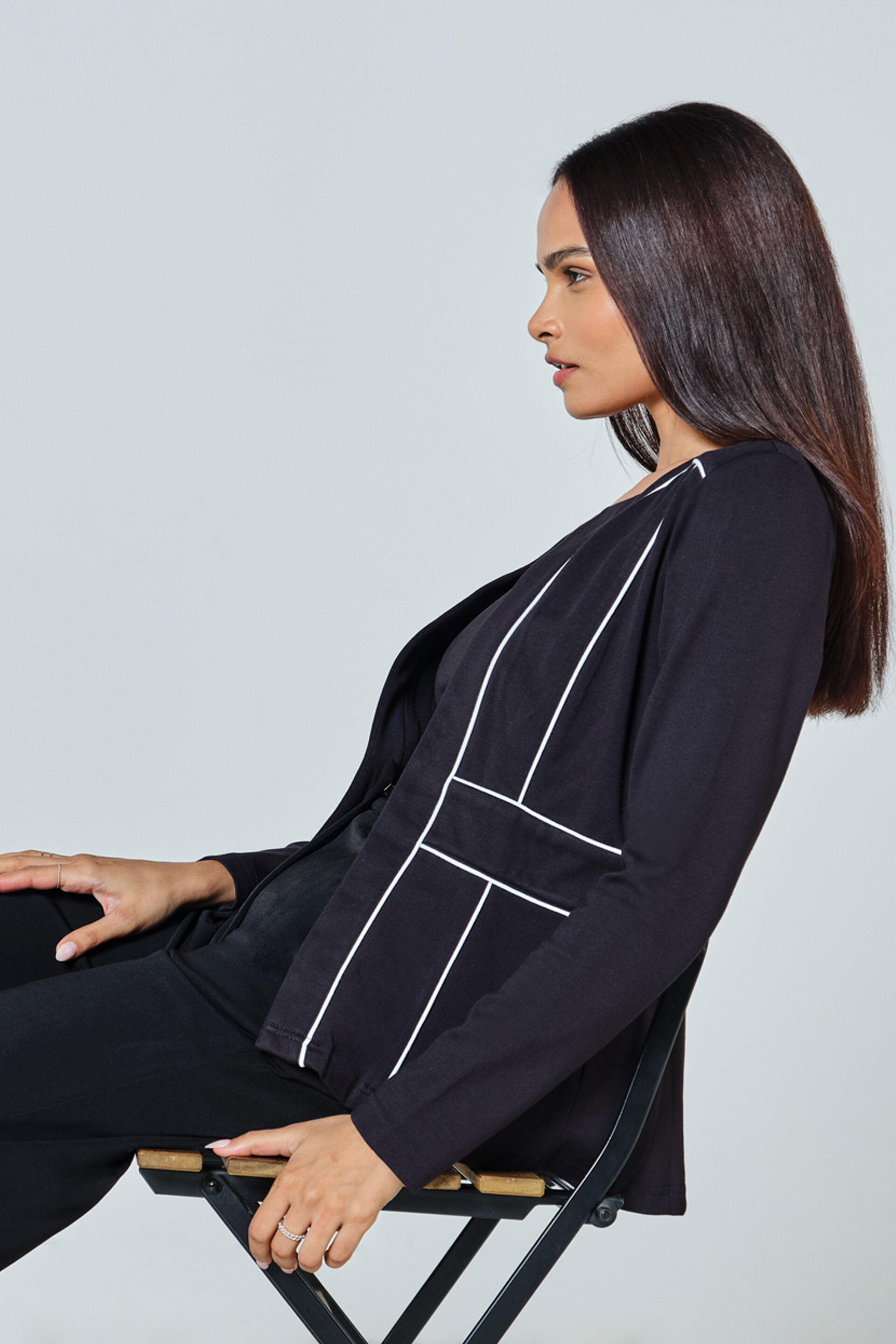 Marissa Monochrome Jacket, Black, image 5